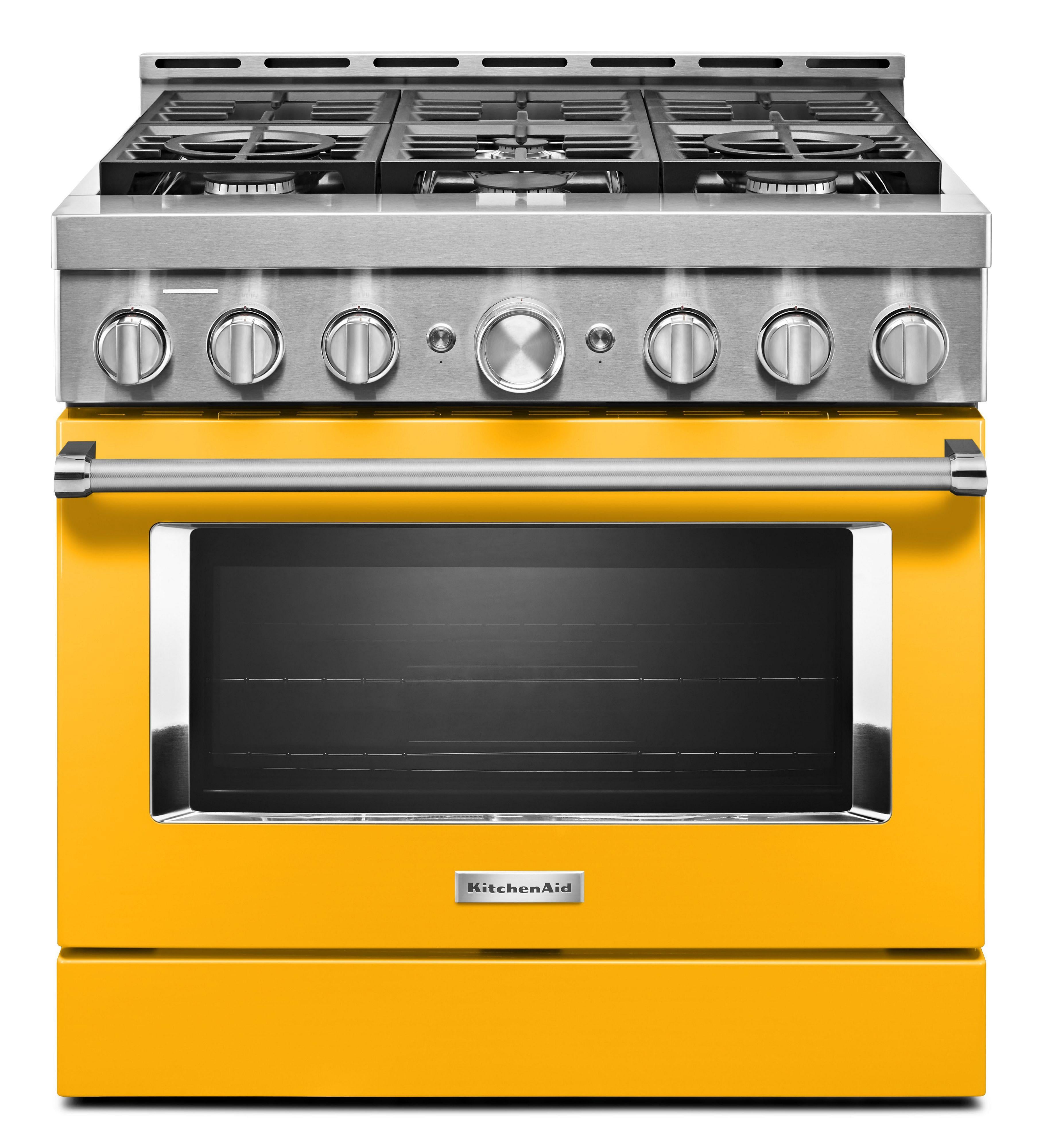 Kitchen Aid KFGC506JYP 36 Inch Gas Freestanding Range