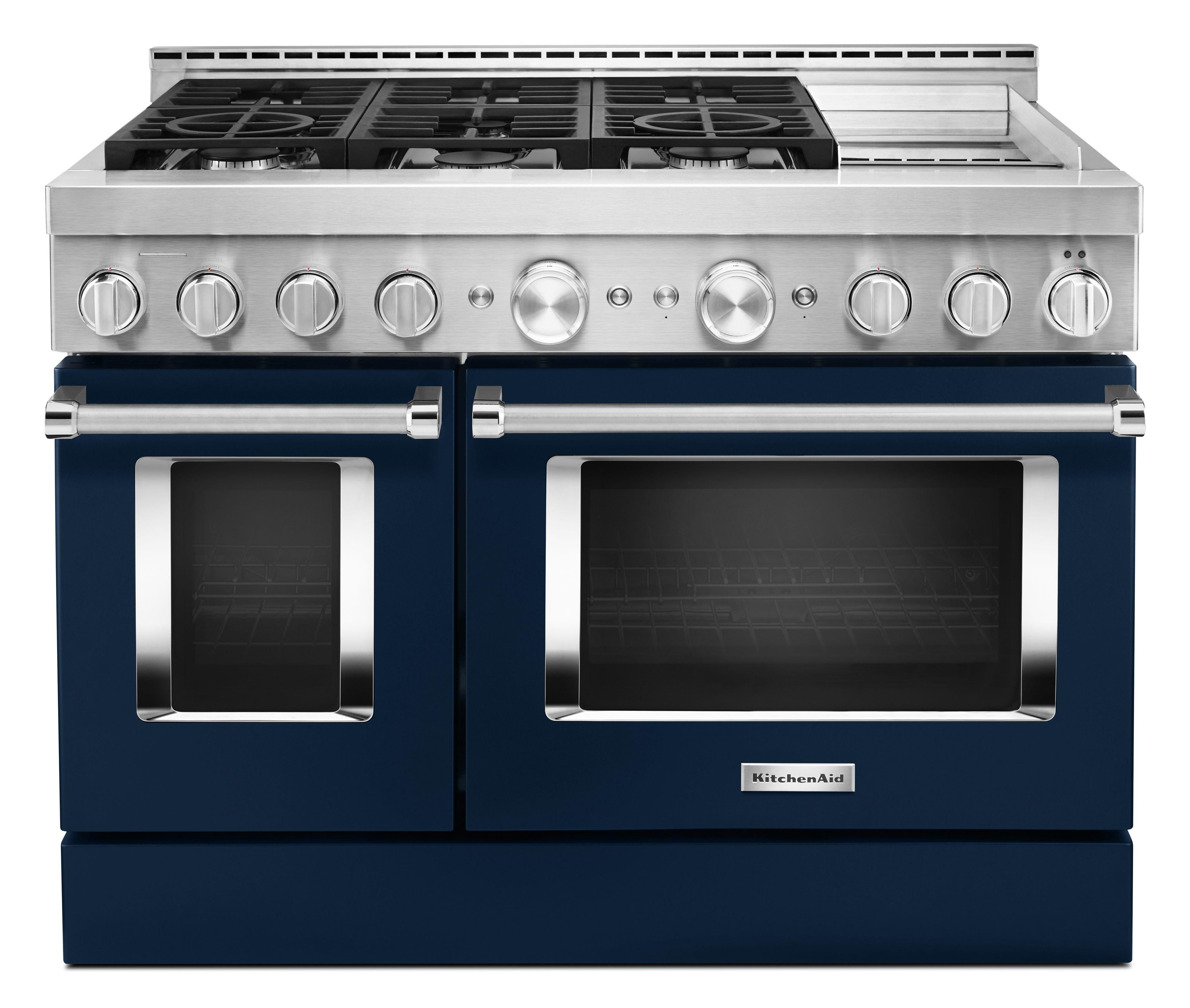 Kitchen Aid KFGC558JIB 48 Inch Gas Freestanding Range