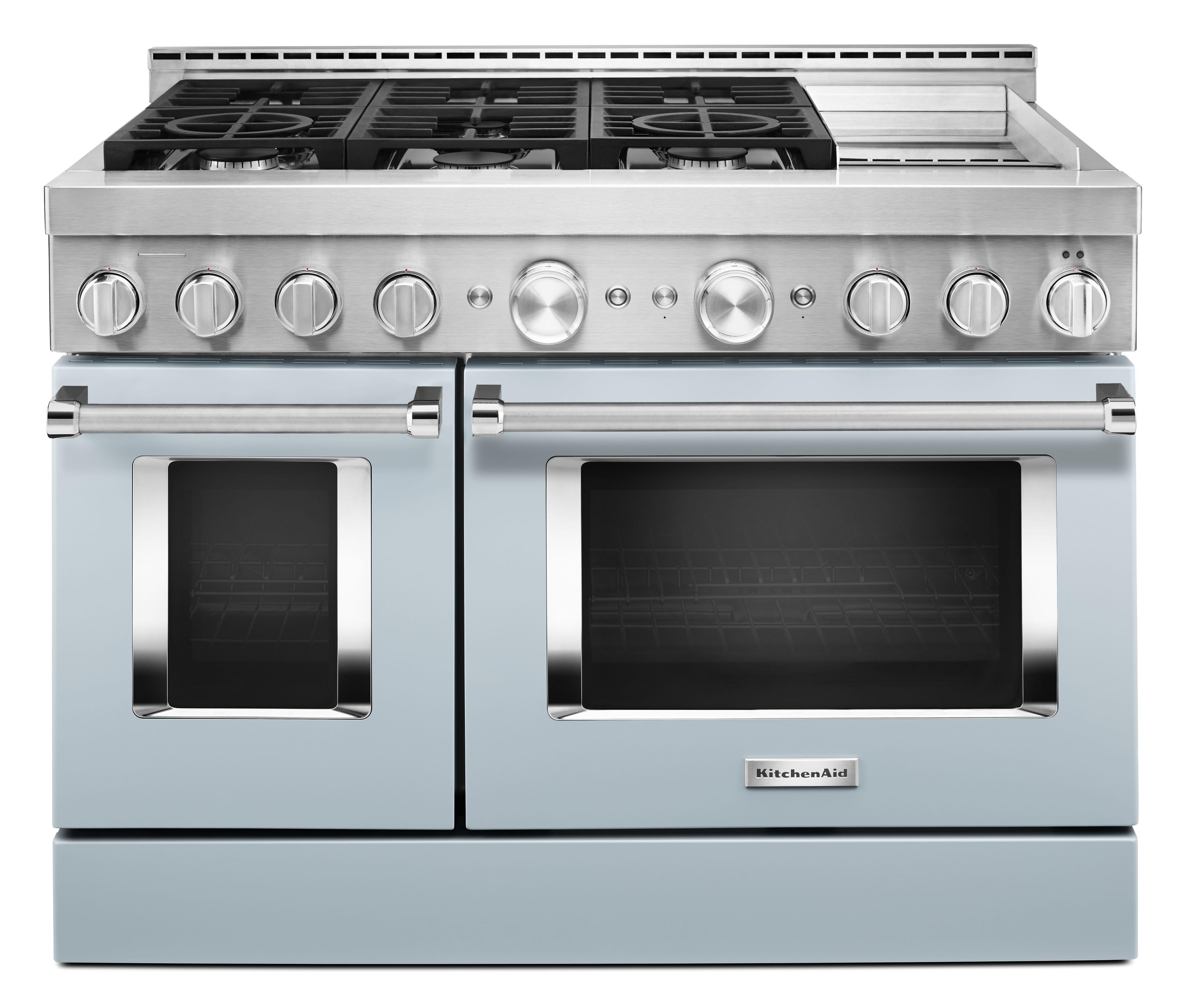 Kitchen Aid KFGC558JMB 48 Inch Gas Freestanding Range