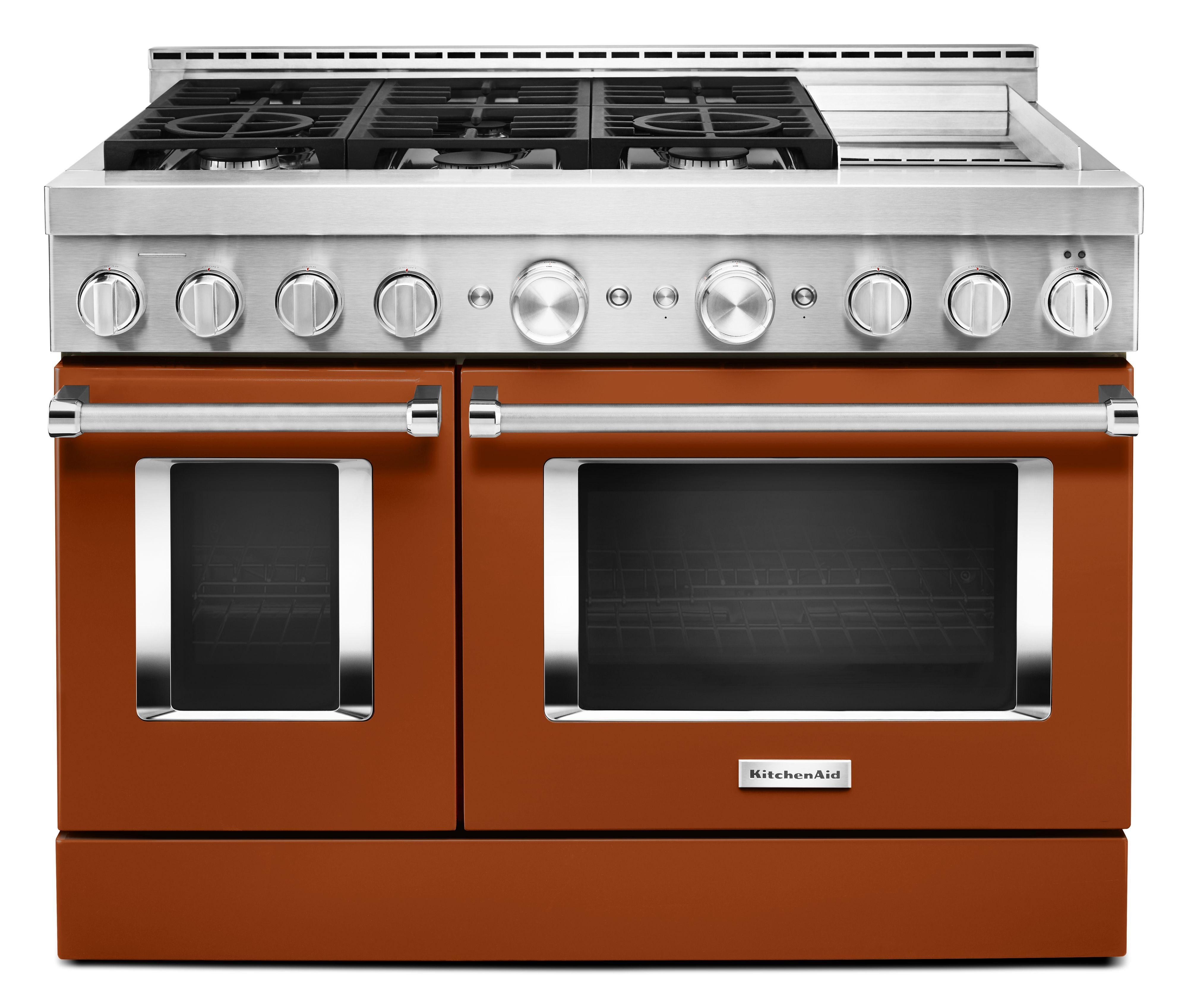 Kitchen Aid KFGC558JSC 48 Inch Gas Freestanding Range