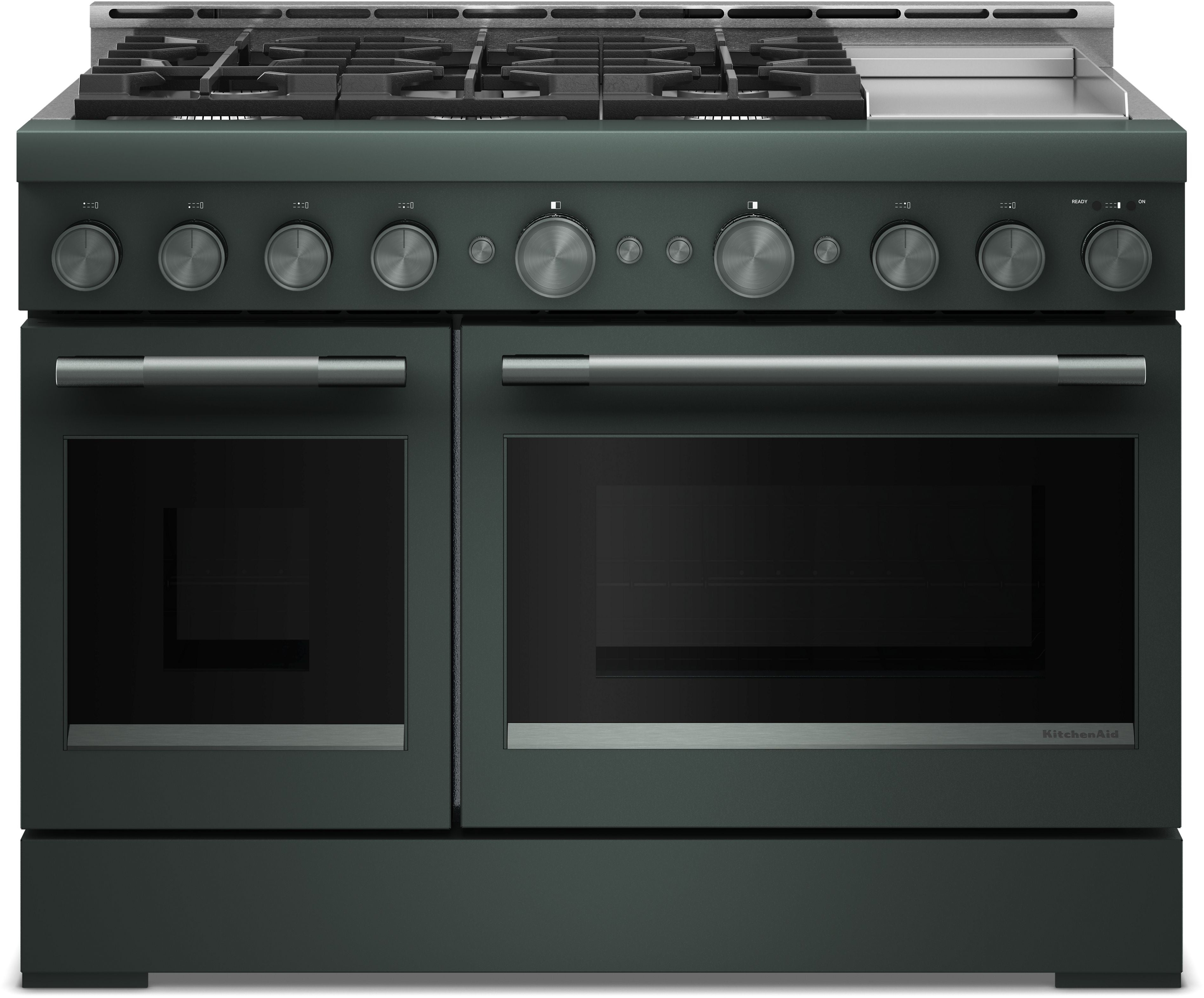 KitchenAid 48-Inch 6 Burner Commercial-Style Gas Range with Griddle: Juniper