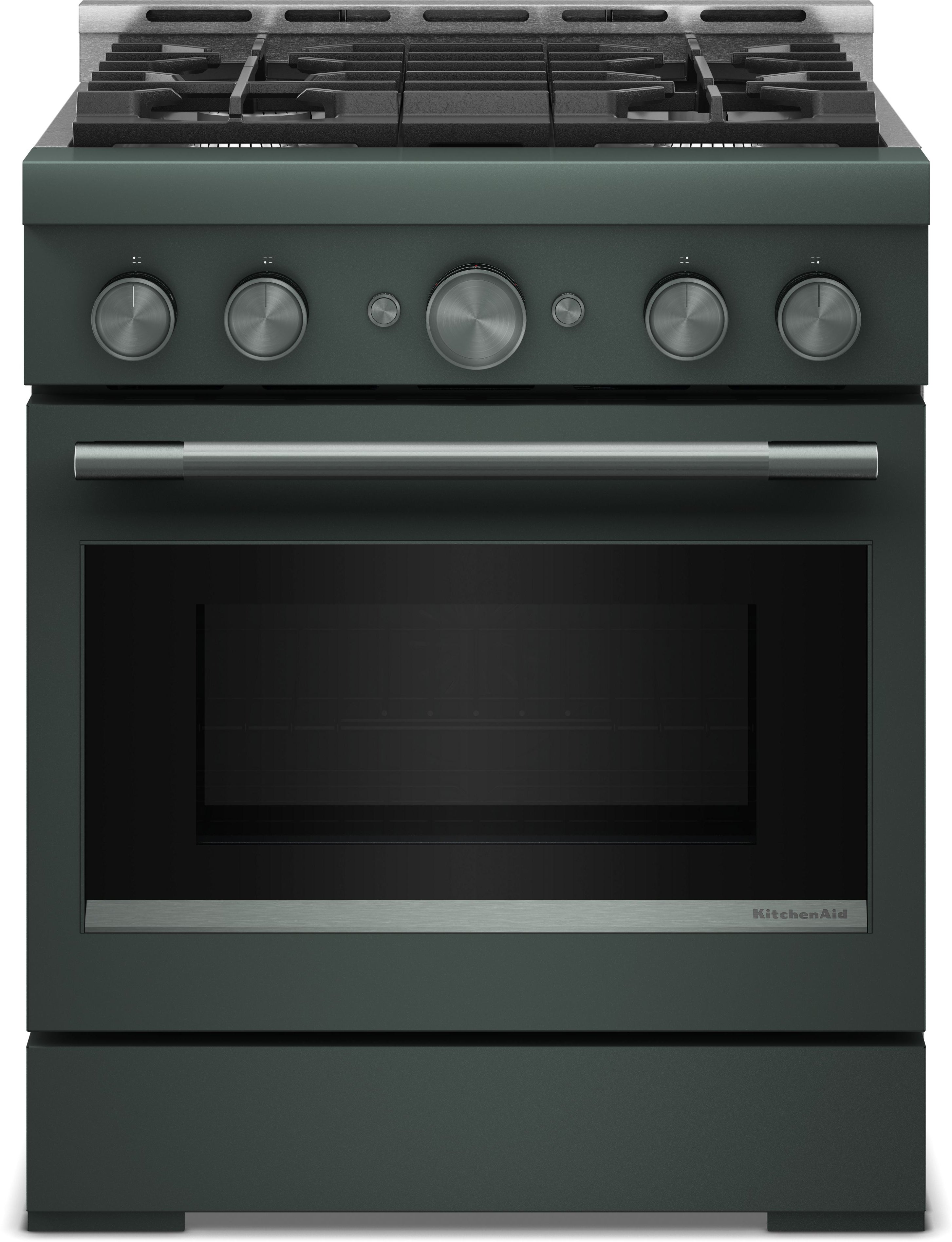 KitchenAid 30-Inch 4 Burner Commercial-Style Gas Range with No Preheat Air Fry Mode: Juniper