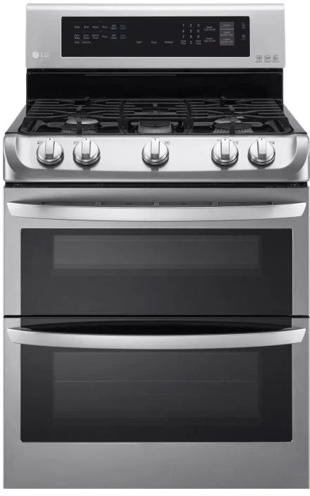 LG LDG4313ST 30 Inch Stainless Steel Gas Convection Double Oven Freestanding Range