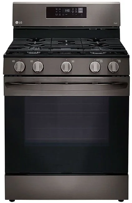 LG LRGL5823D 30 Inch Black Stainless Steel Gas Convection Freestanding Range