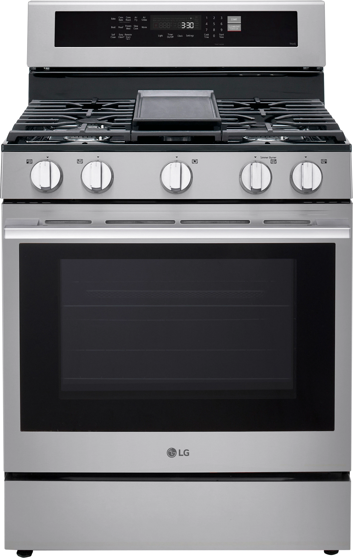 LG LRGN6325X 30 Inch Freestanding Smart Gas Range PrintShield Stainless Steel