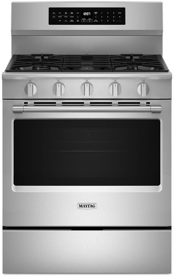 Maytag 30 Inch, 5.0 Cu. Ft. Gas Range With Grill Mode: Fingerprint Resistant Stainless Steel