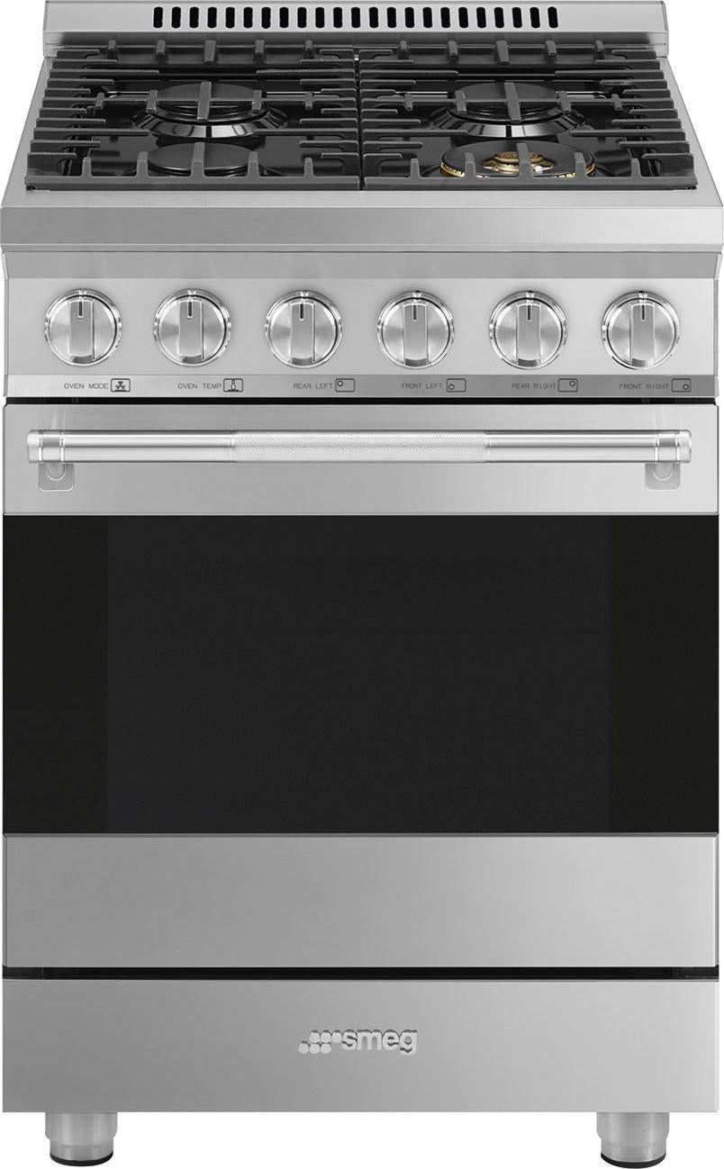 Smeg SPR24UGGX 24 Inch Stainless Steel Gas Freestanding Range, in Stainless Steel