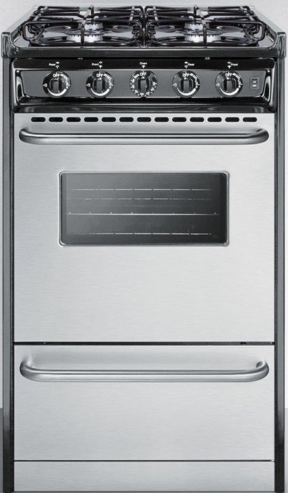 Summit 20" Stainless Steel Gas Sealed Burner Range