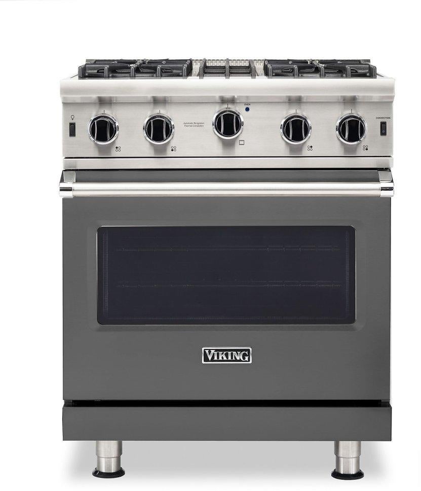 Viking VGIC53024BDG  5 Series 30 Inch Damascus Grey Gas Convection Freestanding Range