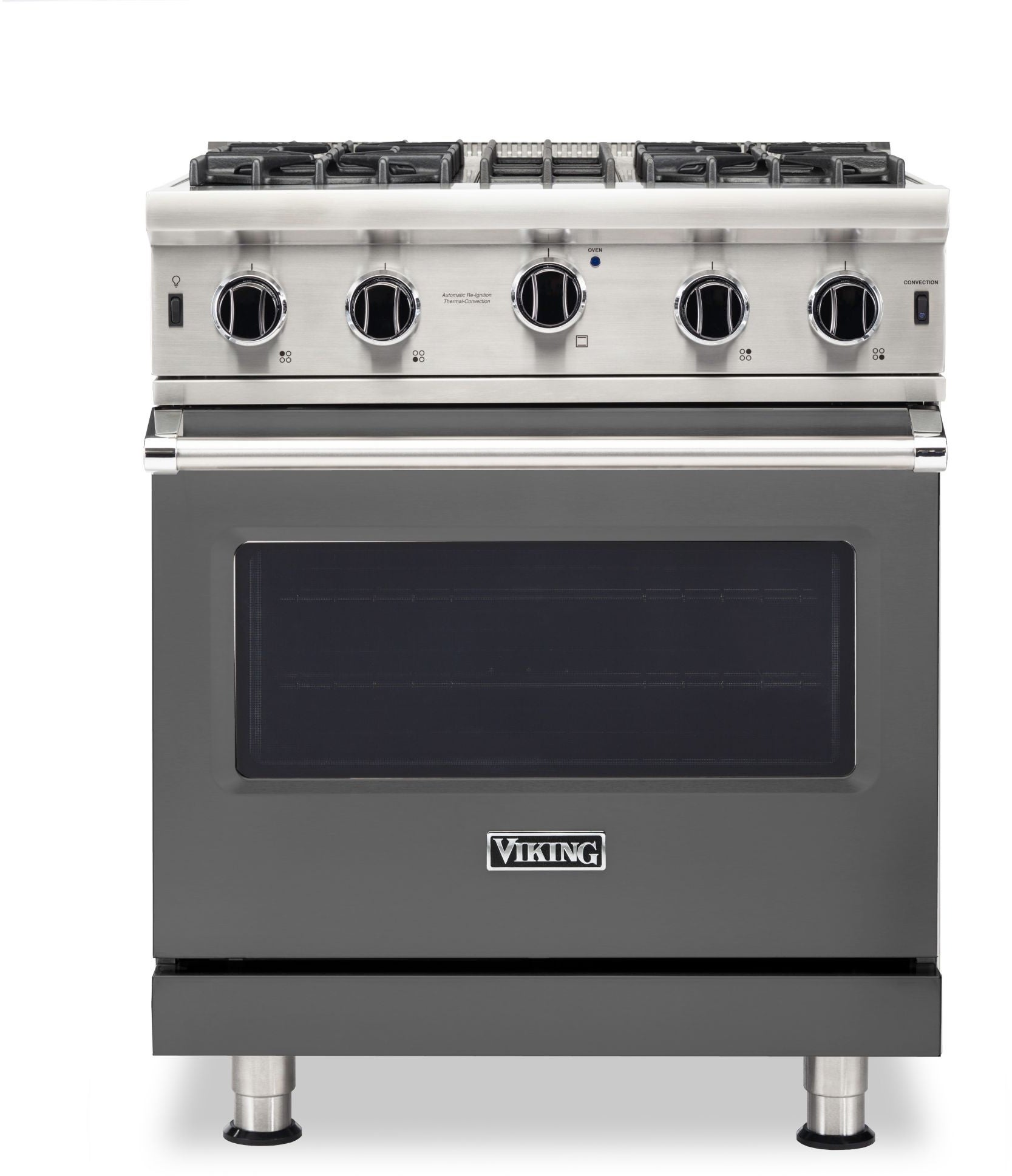 Viking VGIC53024BDGLP 5 Series 30 Inch Damascus Grey Gas Convection Freestanding Range