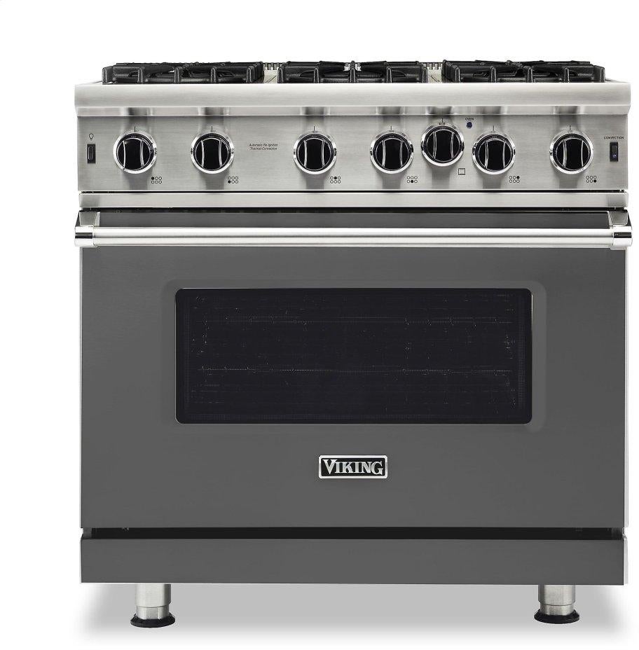 Viking VGIC53626BDG  5 Series 36 Inch Damascus Grey Gas Convection Freestanding Range