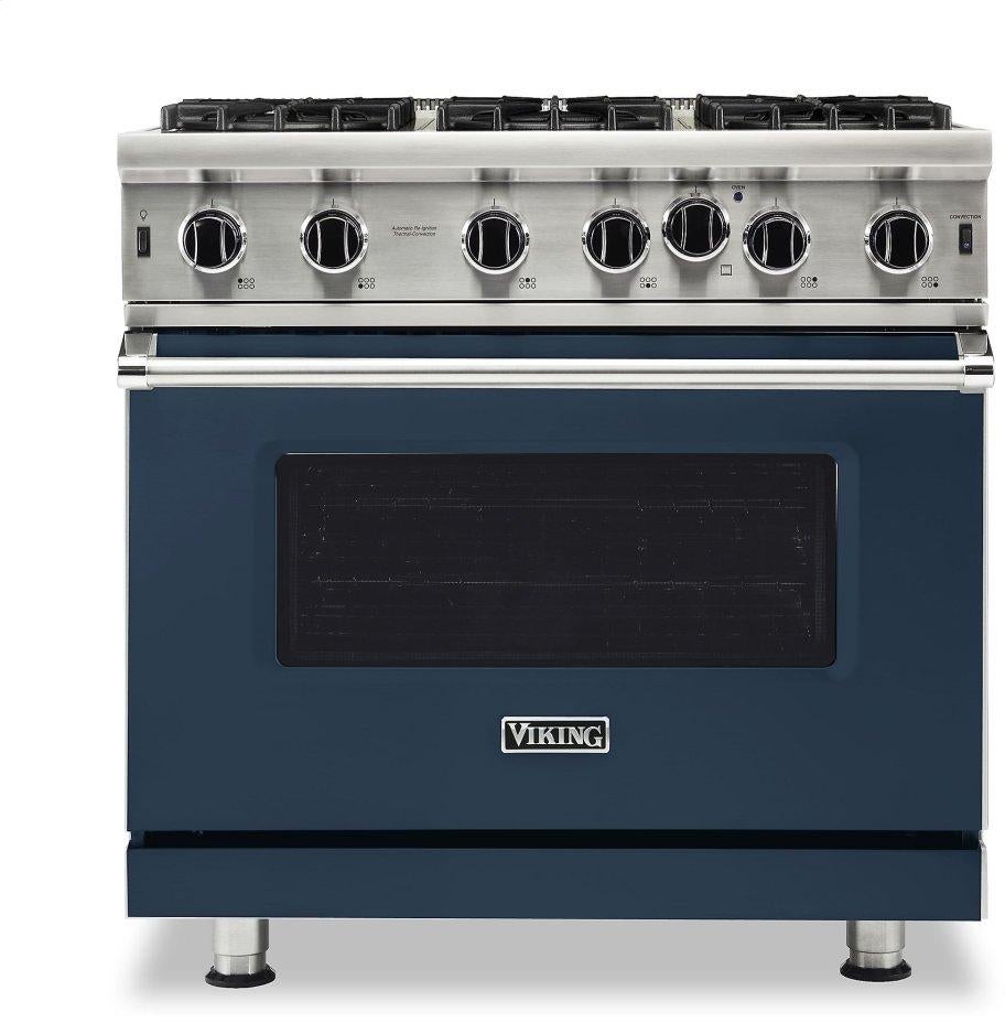 Viking VGIC53626BSBLP 5 Series 36 Inch Slate Blue Gas Convection Freestanding Range