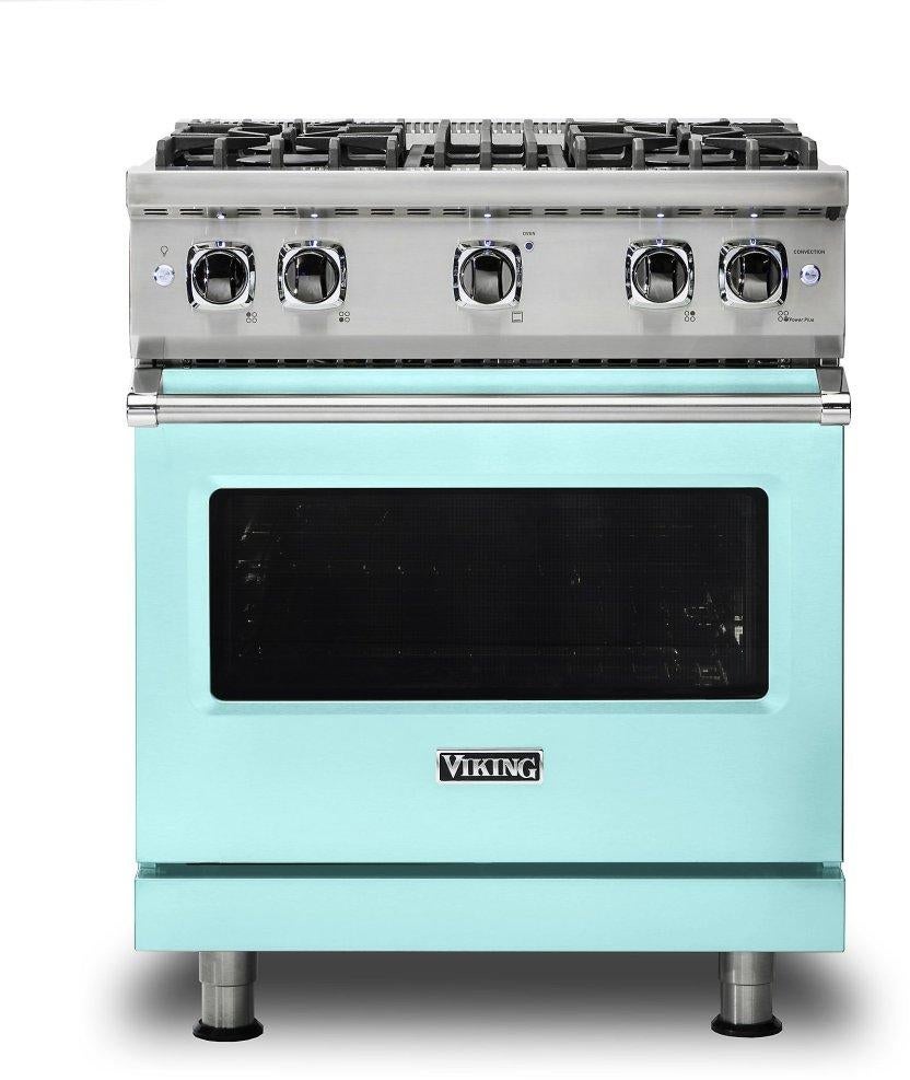 Viking VGR5304BBWLP 5 Series 30 Inch Bywater Blue Gas Convection Freestanding Range