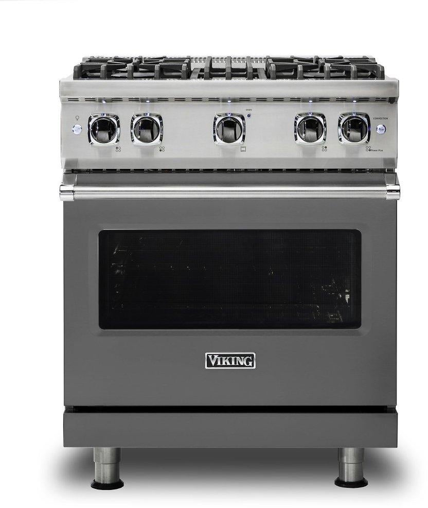 Viking VGR5304BDGLP  5 Series 30 Inch Damascus Grey Gas Convection Freestanding Range