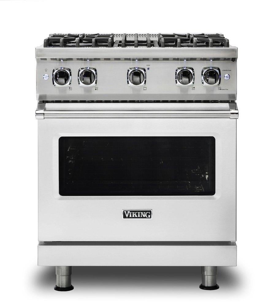 Viking VGR5304BSSLP Professional 5 Series 30 Inch Stainless Steel Gas Convection Freestanding Range