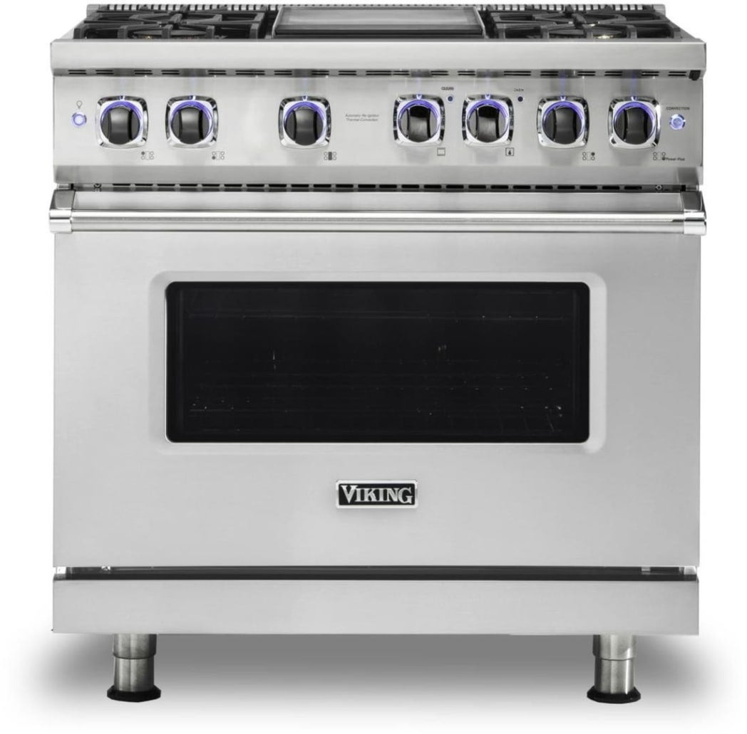 Viking VGR73624GSS 7 Series 36 Inch Stainless Steel Gas Convection Freestanding Range