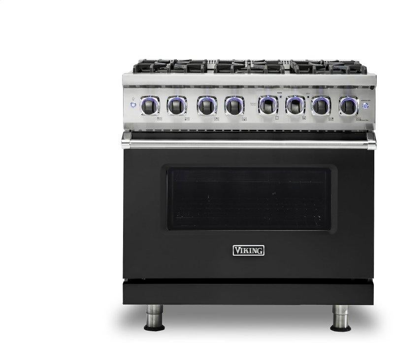 Viking VGR73626BCSLP  7 Series 36 Inch Cast Black Gas Convection Freestanding Range