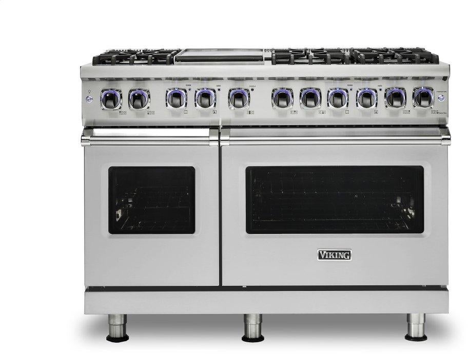 Viking VGR74826GSSLP 7 Series 48 Inch Stainless Steel Gas Convection Double Oven Freestanding Range
