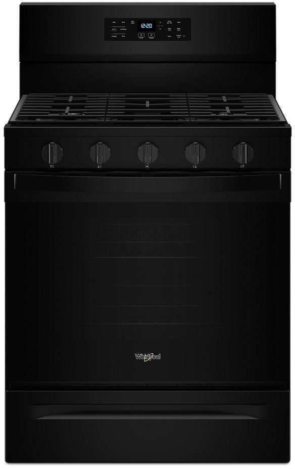 Whirlpool 30 Inch Gas Range With Air Cooking Technology, Nopreheat Air Fry And Air Baking And Self Clean: Black