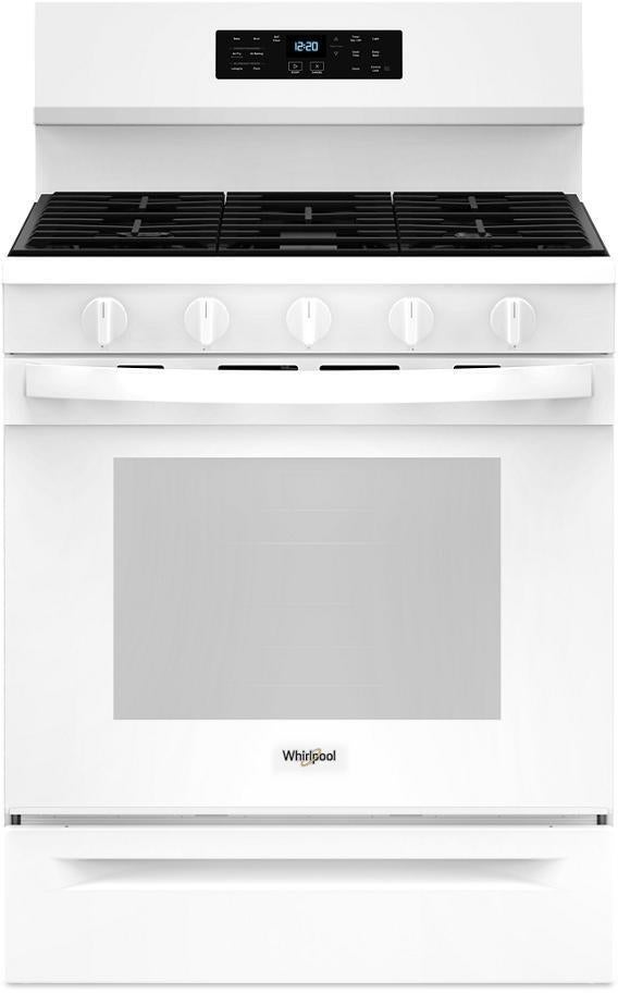 Whirlpool 30 Inch Gas Range With Air Cooking Technology, Nopreheat Air Fry And Air Baking And Self Clean: White