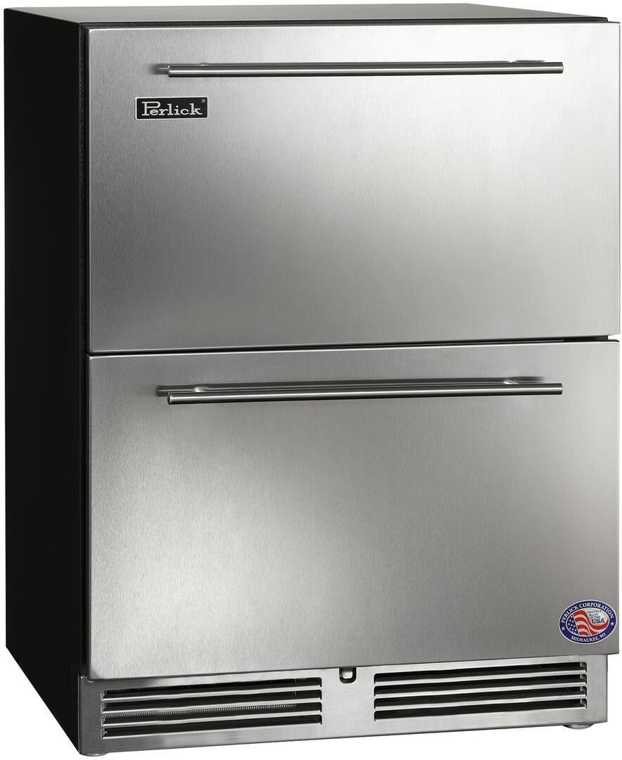 Perlick HA24FB45 ADA Compliant Series 24 Inch Built-In Drawer Counter Depth Freezer, in Stainless Steel