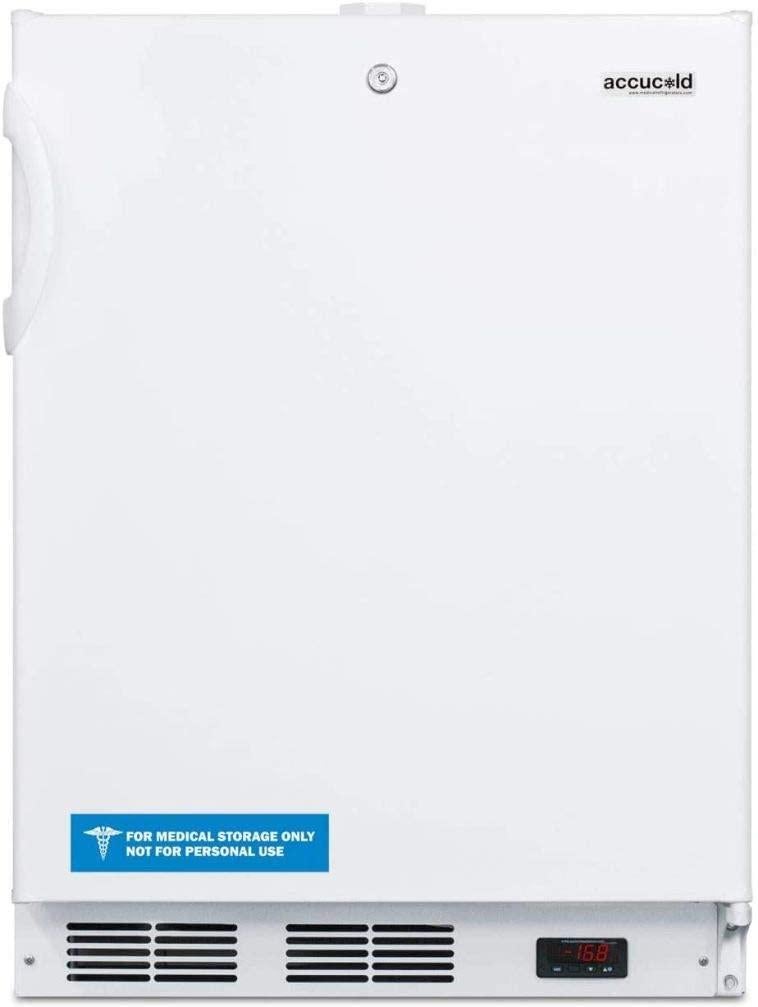 Summit Accucold 24" 3.1 Cu. Ft. White Built-In Compact Freezer