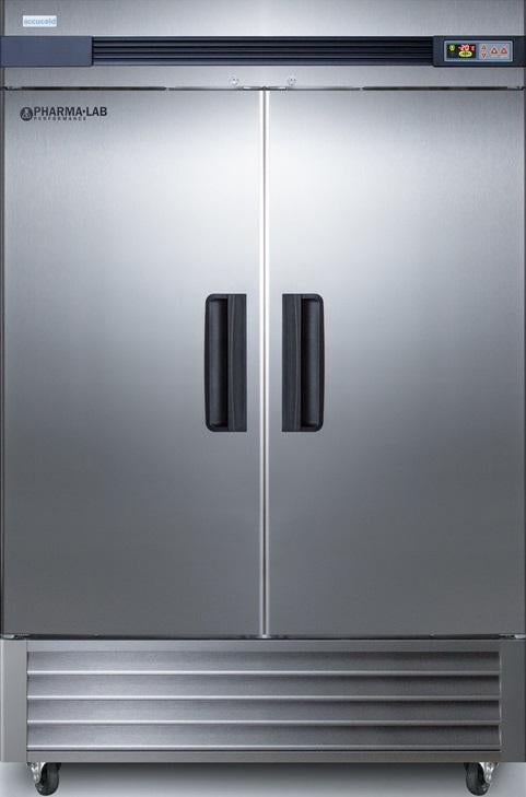 Summit Performance 56" 49.0 cu.ft. Stainless Steel Pharmaceutical French Door Reach-In Freezer - With Lock