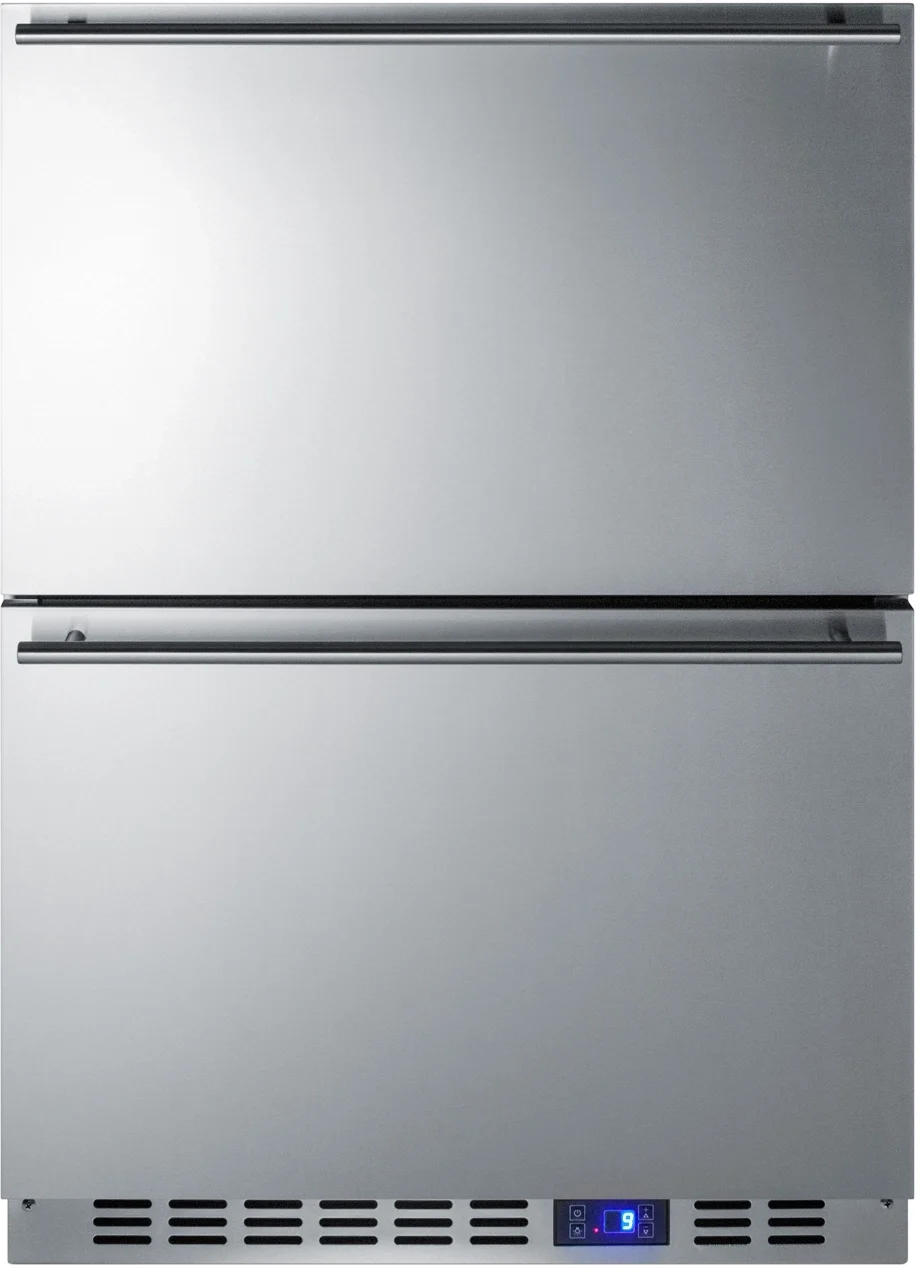 Summit Classic 24" 3.5 cu. ft. Stainless Steel Undercounter Drawer Freezer