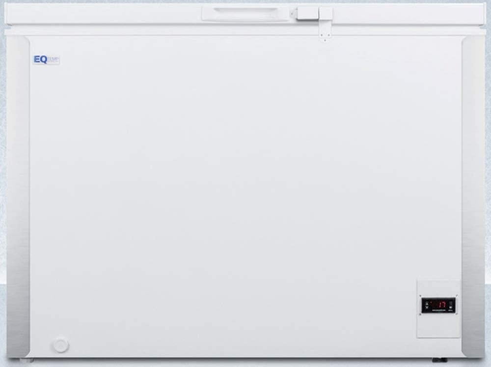 Summit AccuCold EQTemp 44" 7.7 cu. ft. White with Stainless Steel Trim Chest Freezer