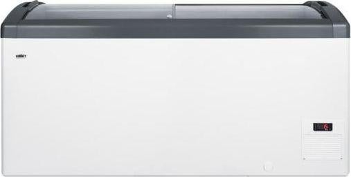 Summit Commercial 60" 14.8 cu.ft. White with Sliding Glass Door & Lock Chest Freezer