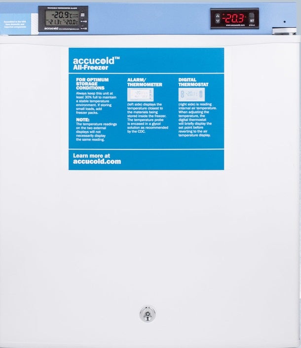 Summit Accucold 1.4 Cu. Ft. White Compact Countertop Freezer