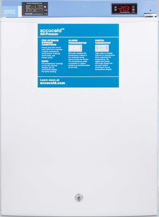 Summit Accucold 1.8 Cu. Ft. White Compact Countertop Freezer