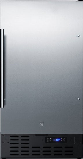 Summit 18" 2.7 cu. ft. Stainless Steel Undercounter Compact Freezer - ADA Compliant