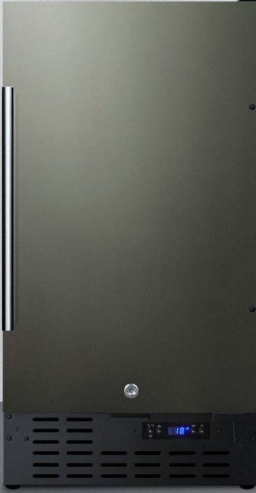 Summit 18" 2.7 cu.ft. Black Stainless Steel Compact Freezer - ADA Complient