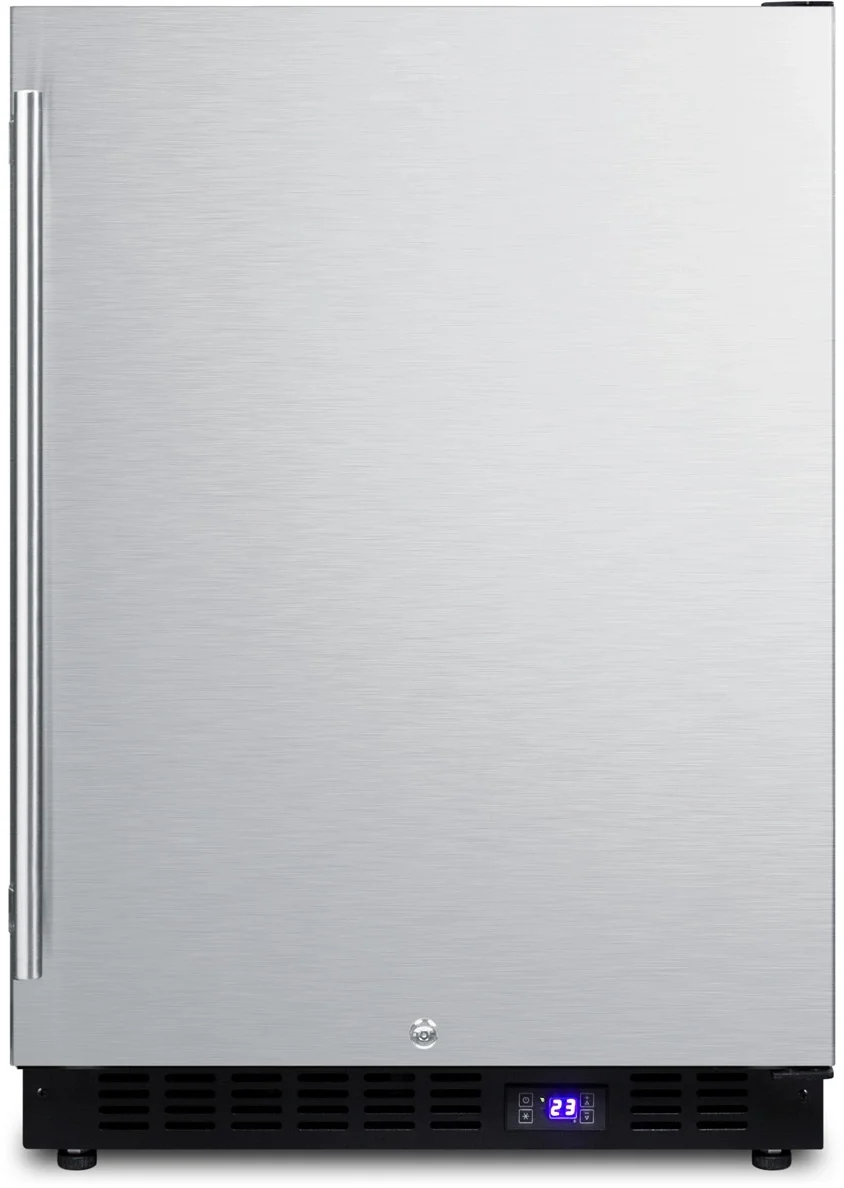 Summit 24" 4.72 cu. ft. Stainless Steel with Ice Maker Undercounter Compact Freezer
