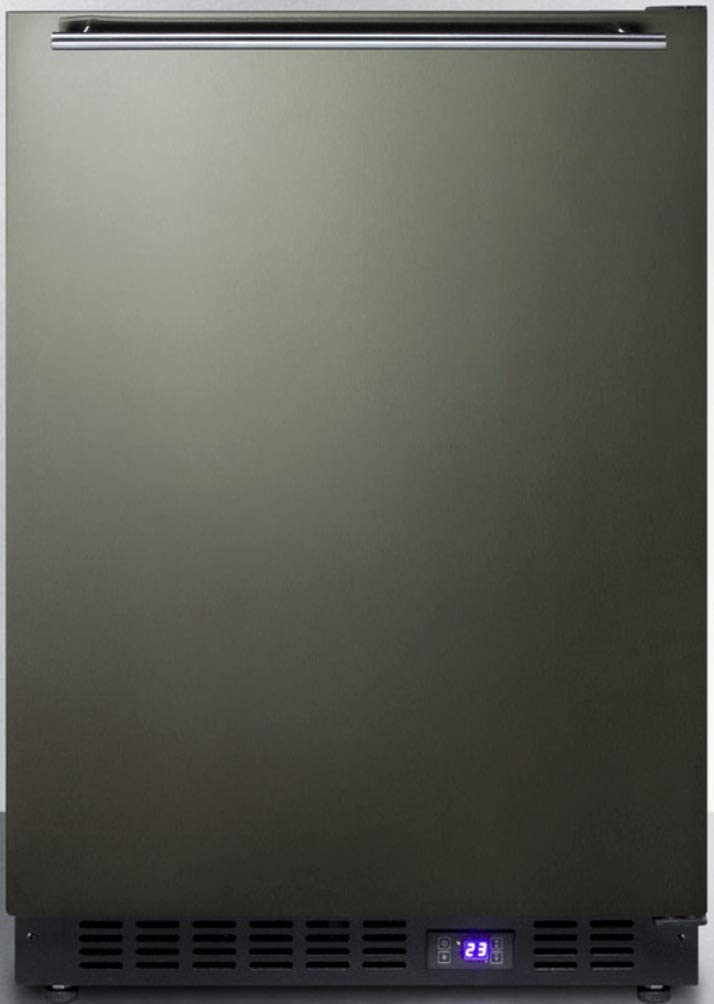 Summit 24" 4.72 cu.ft. Black Stainless Steel Compact Freezer