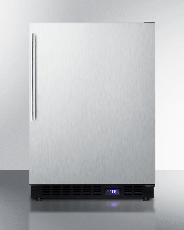 Summit 24" 4.72 cu. ft. Stainless Steel Undercounter Compact Freezer