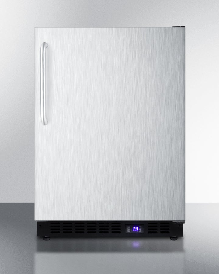 Summit 24" 4.72 cu. ft. Stainless Steel Undercounter Compact Freezer