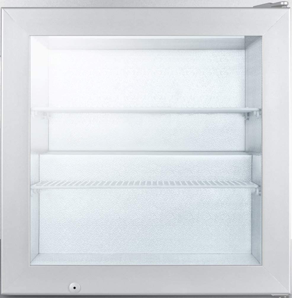Summit Commercial 2.0 Cu. Ft. Stainless Steel Frame Glass Door Compact Display Freezer