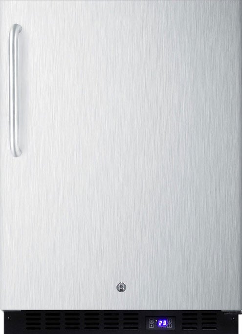 Summit 24" 4.72 cu. ft. Stainless Steel Undercounter Compact Freezer