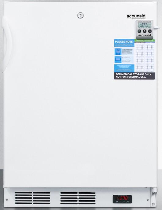 Summit Accucold 24" 3.5 Cu. Ft. White Laboratory Chest Freezer - ADA Compliant