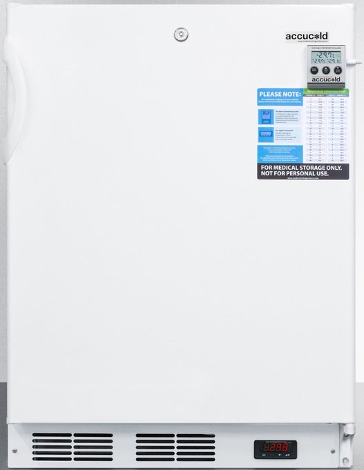 Summit Accucold 24" 3.5 Cu. Ft. White Laboratory Chest Freezer - ADA Compliant