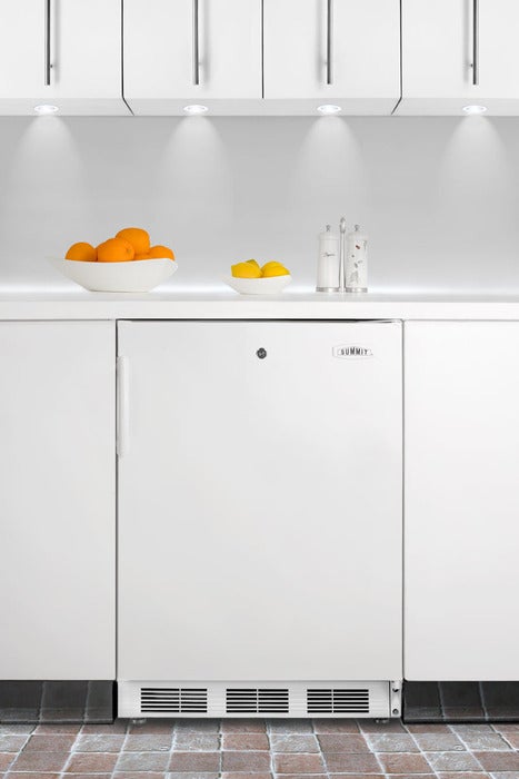 Summit 24" 3.5 cu. ft. White Undercounter Compact Freezer - ADA Compliant