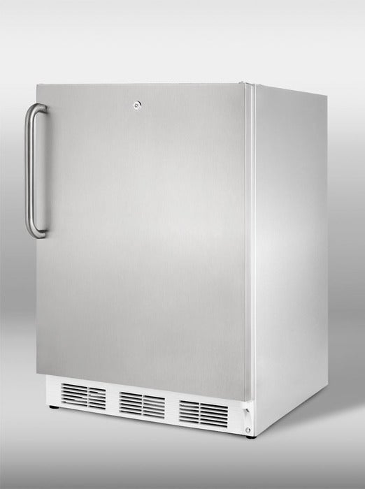 Summit 24" 3.5 cu. ft. Stainless Steel Built-In Capable Compact Freezer - ADA Compliant