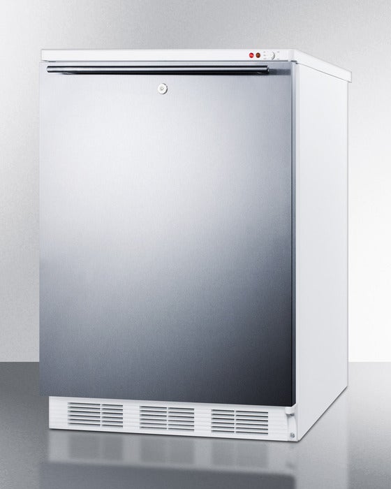 Summit 24" 3.5 cu. ft. Stainless Steel Undercounter Compact Freezer