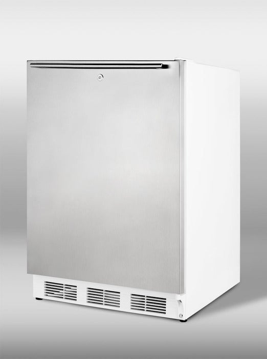 Summit AccuCold 24" 3.5 cu. ft. Stainless Steel Built-In Capable Compact Freezer - ADA Compliant