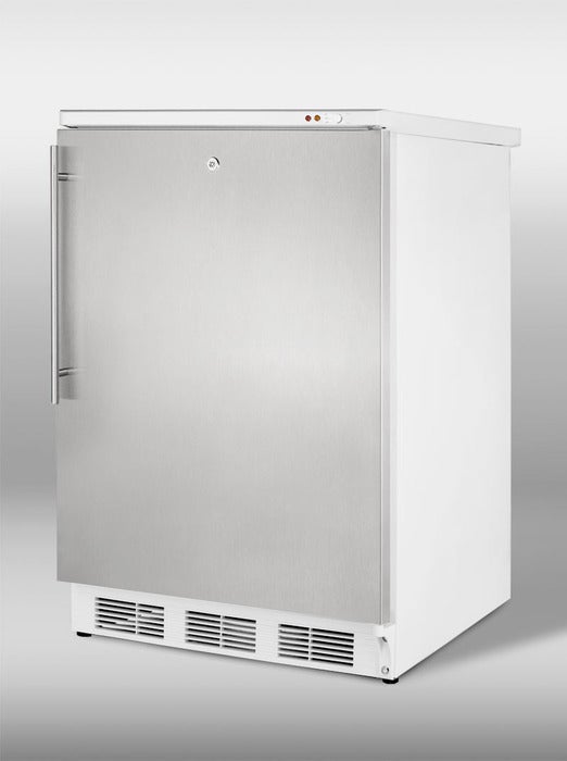 Summit 24" 3.5 cu. ft. Stainless Steel Undercounter Compact Freezer