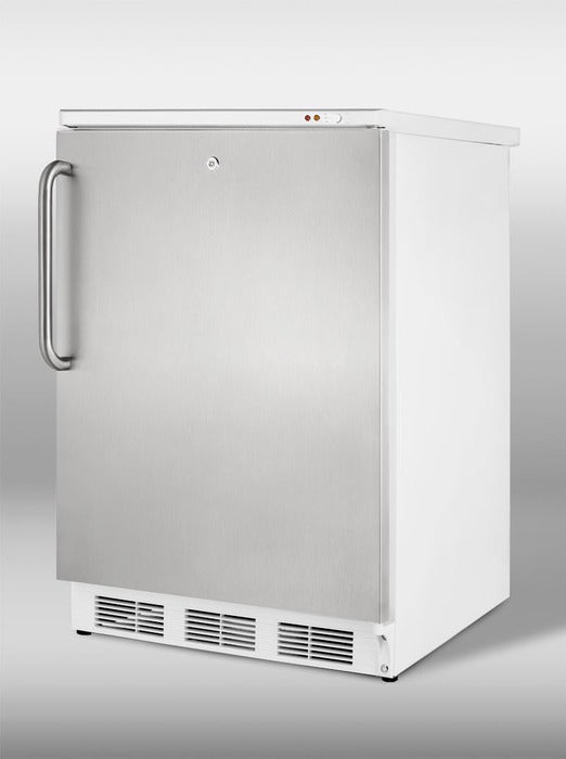 Summit 24" 3.5 cu. ft. Stainless Steel Undercounter Compact Freezer