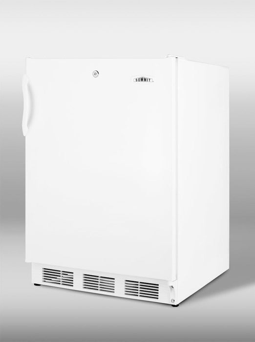 Summit AccuCold 32" 3.5 cu. ft. White Undercounter Compact Freezer - ADA Compliant