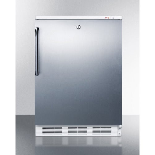 Summit AccuCold Medical 24" 3.5 cu. ft. Stainless Steel Built-In Undercounter Compact Freezer